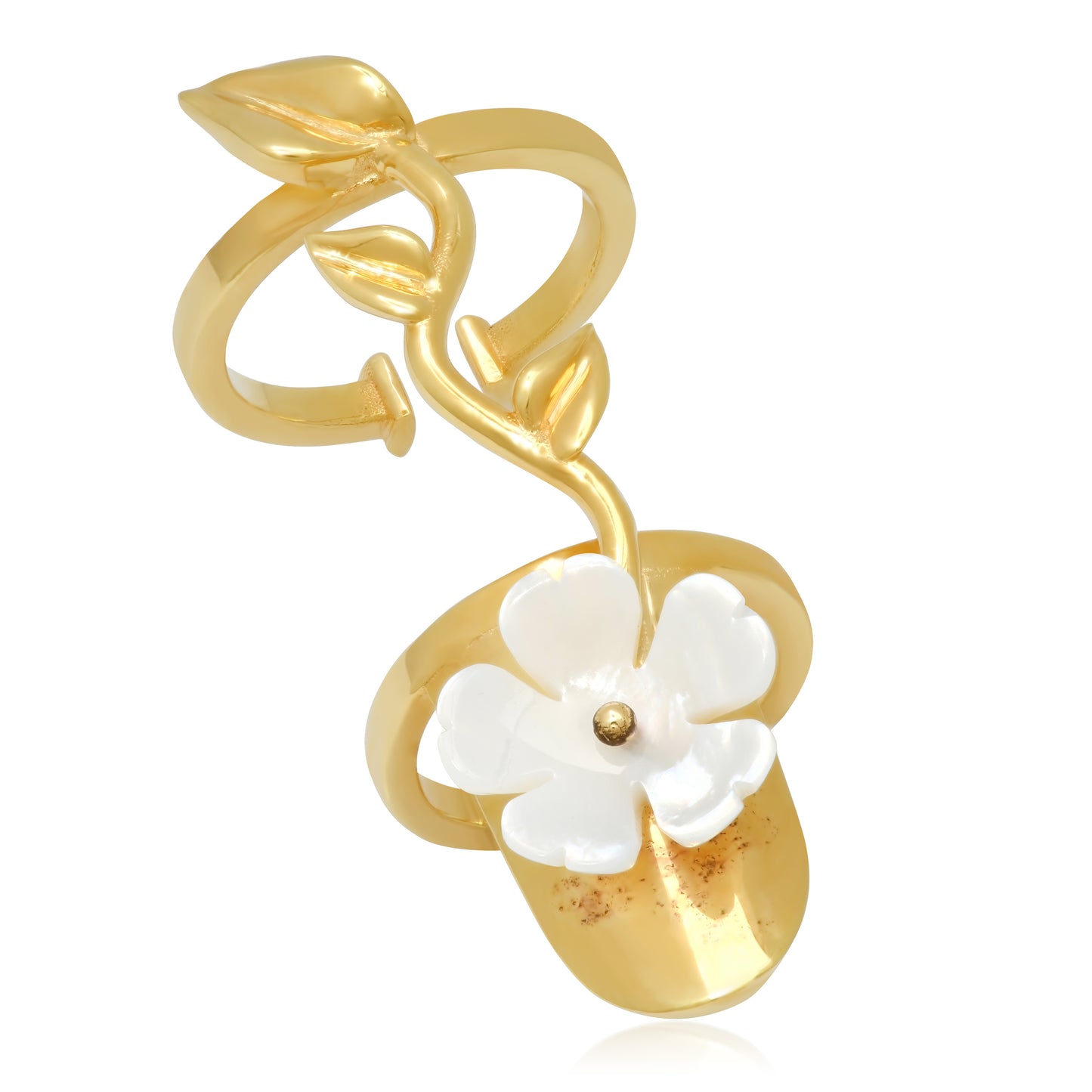 Mother of Pearl Nail Necklace in 18K Rose Gold — Colette Jewelry