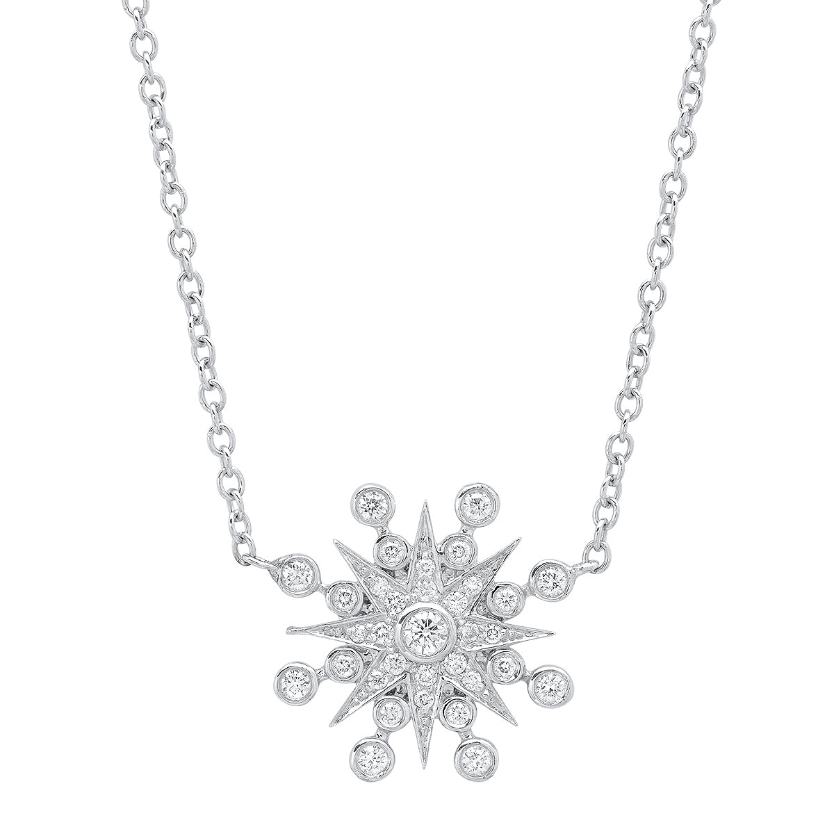 Colette Star Pendant | 18K White & Yellow Gold | Diamond Necklace | Colette Jewelry