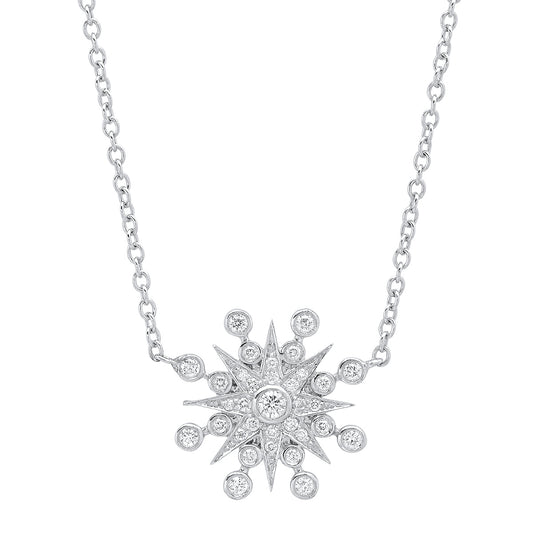 Colette Star Pendant | 18K White & Yellow Gold | Diamond Necklace | Colette Jewelry