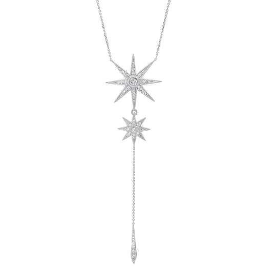 GALAXIA Two Stars Drop Necklace | Colette Jewelry