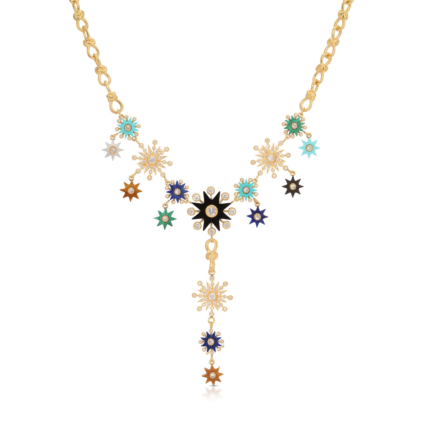 Comète Master Enchain Necklace – Rose Gold & Diamonds – Toi et Moi – Colette Jewelry