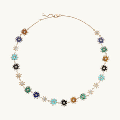 Comète Infinity Necklace in 18K Rose Gold Diamond Necklace with brilliant-cut diamond — Colette Jewelry