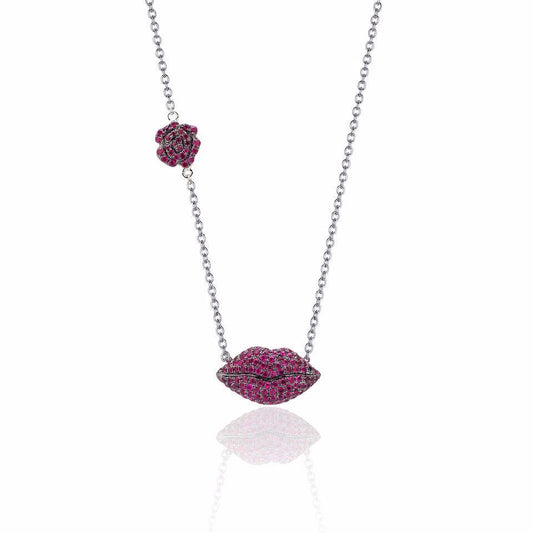 Labbra Pendant | 18K Gold Lip Silhouette Necklace | Colette Jewelry