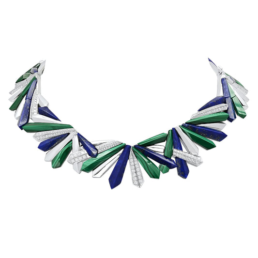Penacho Queen Necklace | 18K Gold Diamond Choker | High Jewelry | Colette Jewelry