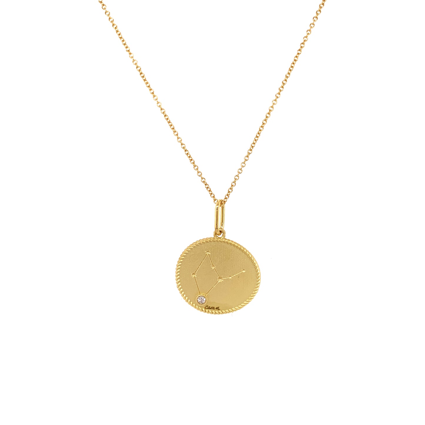 Virgo Zodiac Double-Sided Pendant Necklace | Colette Jewelry