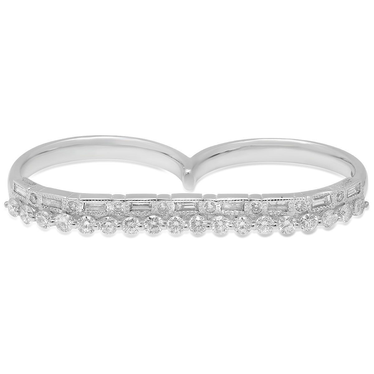 Slim Double Finger Ring in 18K Gold | Colette Jewelry
