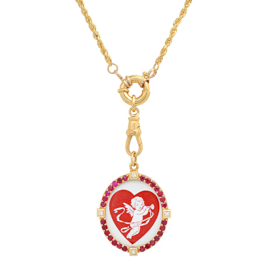 Be My Angel Big Medal 18K Gold Santos y Cielos Colette Jewelry