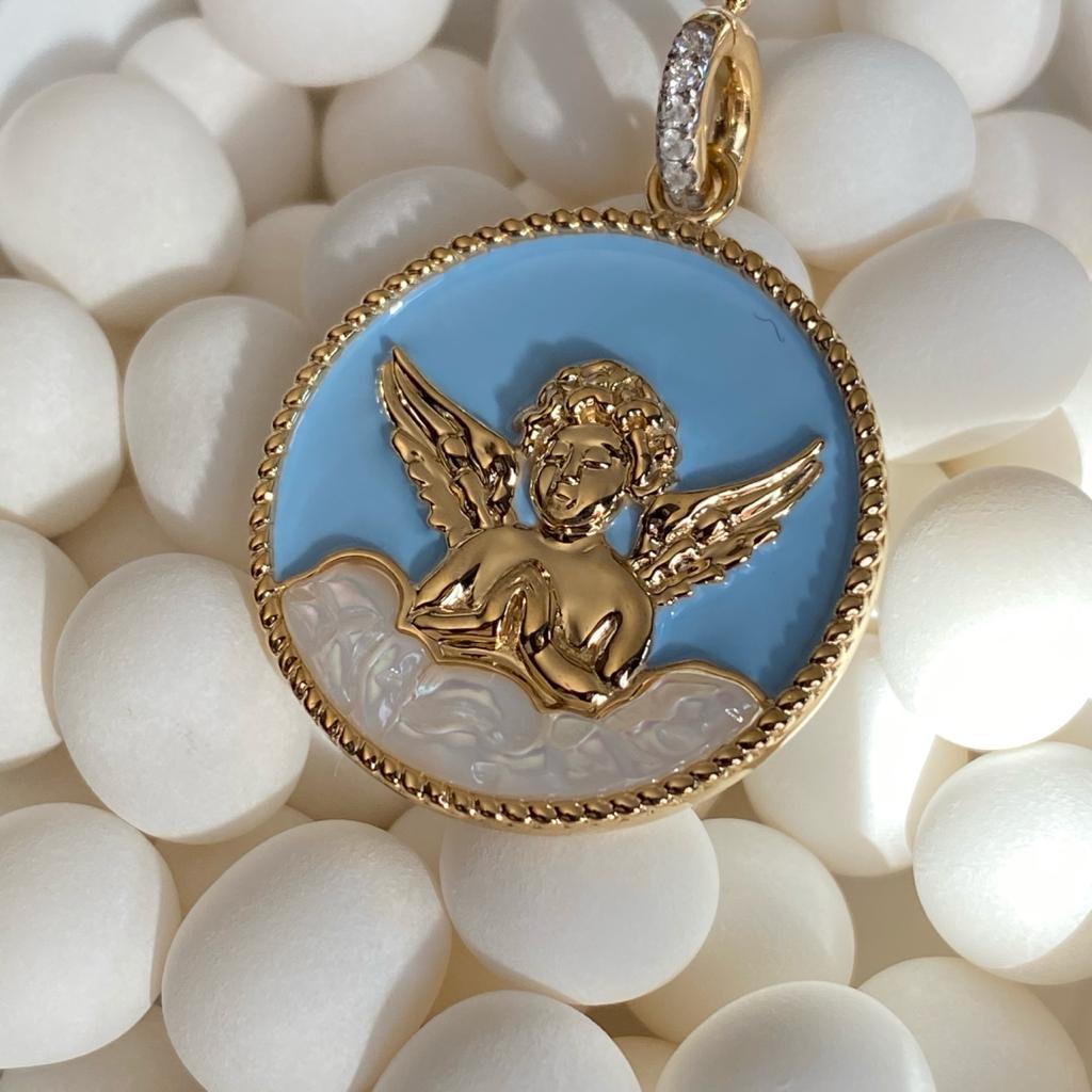 My Blue Angel Charm 18K Gold Blue Sapphire | Colette Jewelry