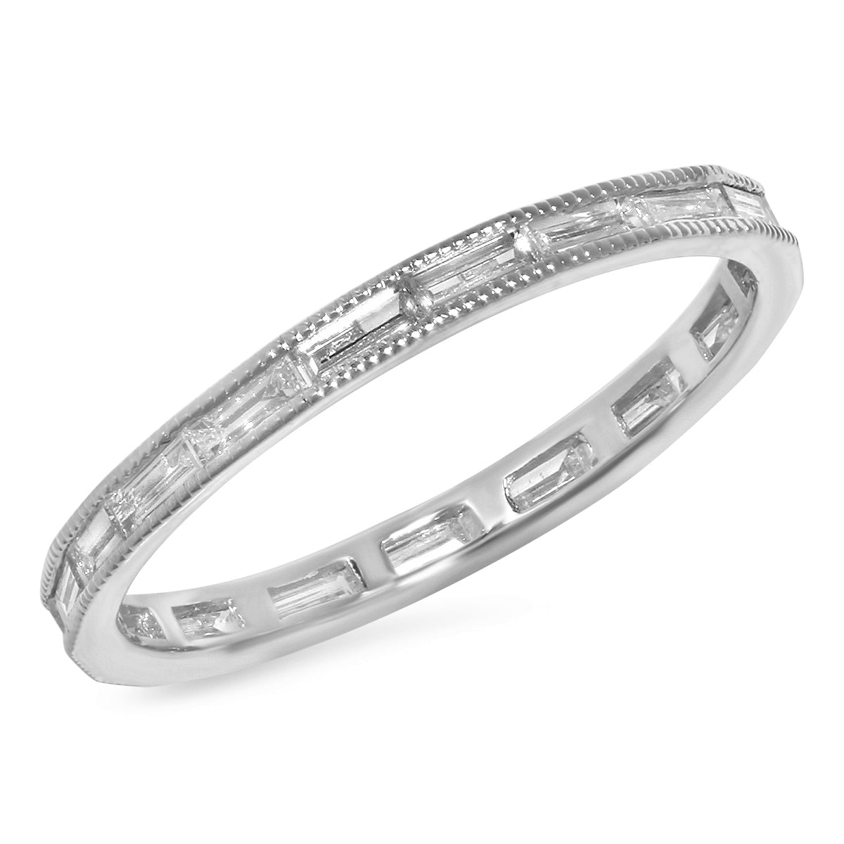 White Diamond Eternity Ring in 18K White Gold | Colette Jewelry