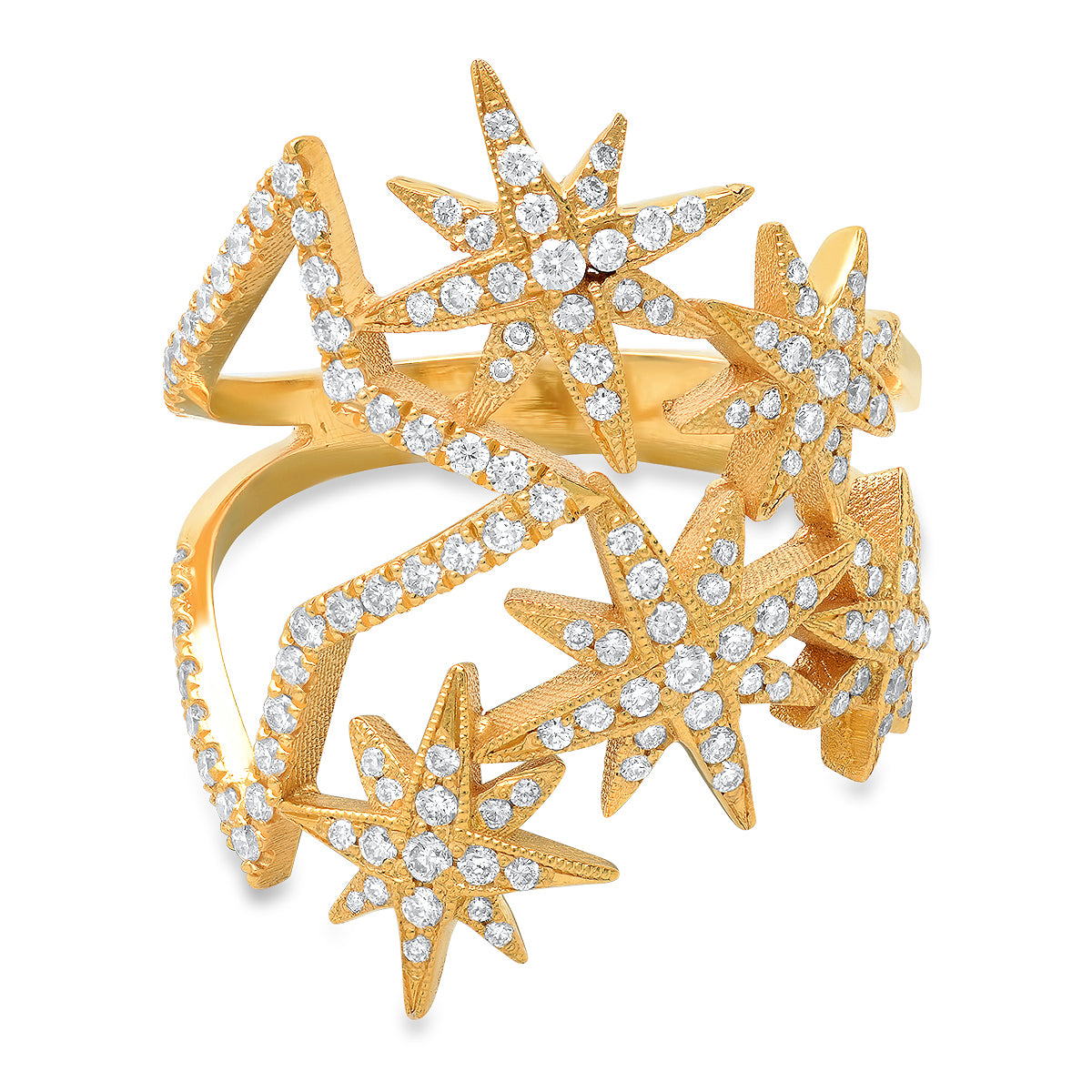 Galaxia Ring 18K Yellow Gold 1.20ct White Diamonds | Colette Jewelry