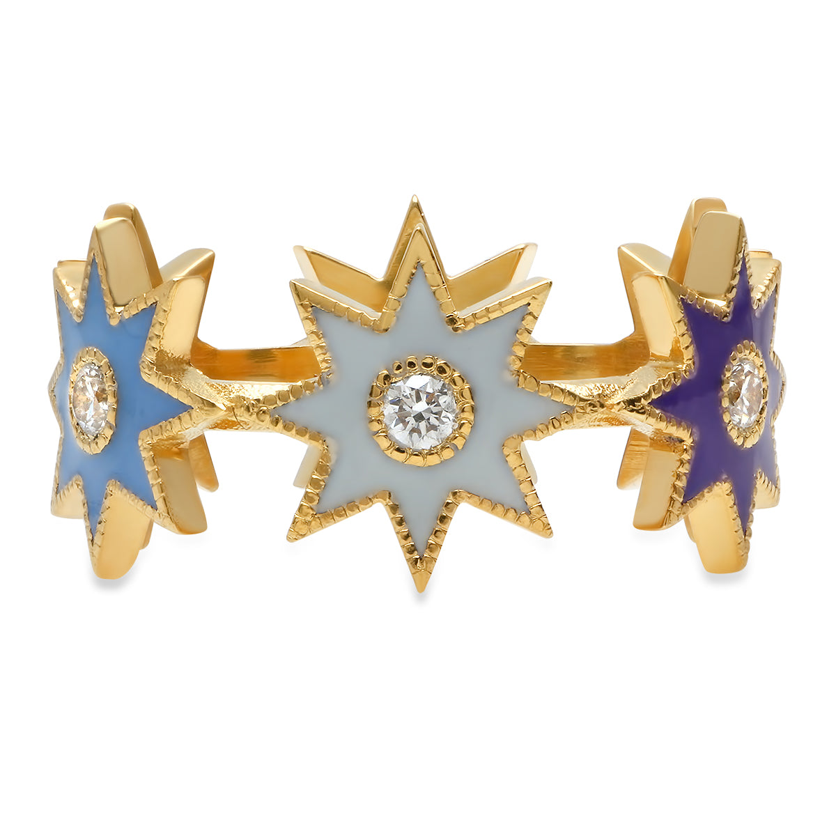 Twinkle Enamel Star Ring | 18K Gold | Galaxia | Colette Jewelry