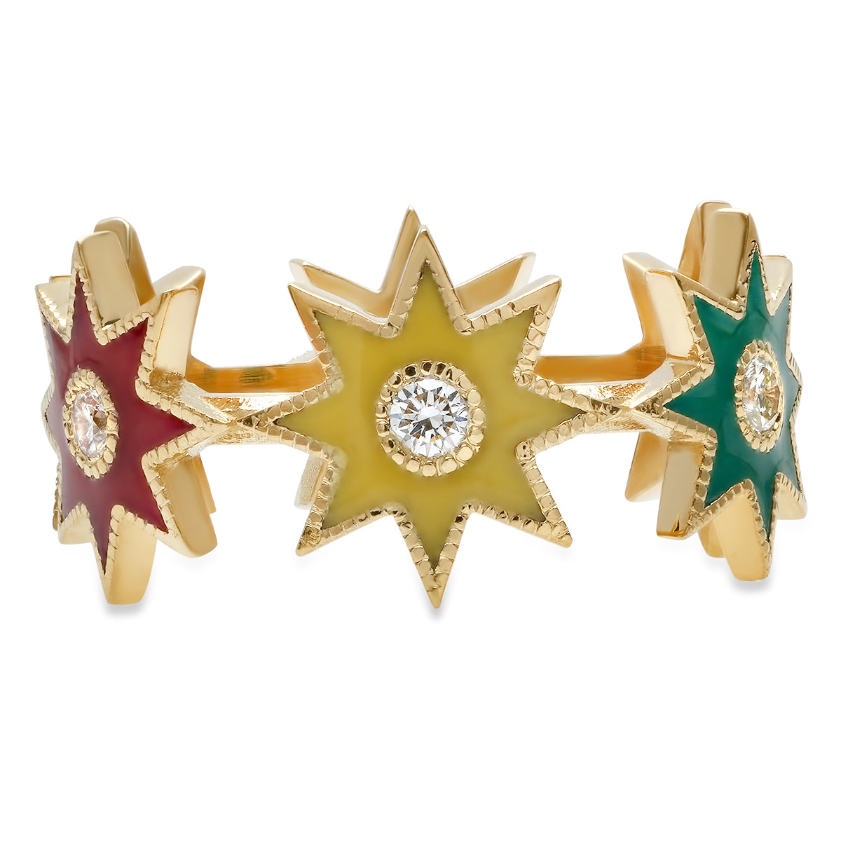 Twinkle Enamel Star Ring | 18K Gold | Galaxia | Colette Jewelry
