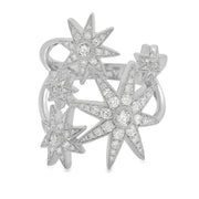 Galaxy Ring Three Colors 18K Gold White Diamonds Galaxia Colette Jewelry