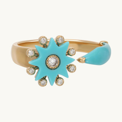 Comète Ring in 18K Rose Gold with diamond — Colette Jewelry