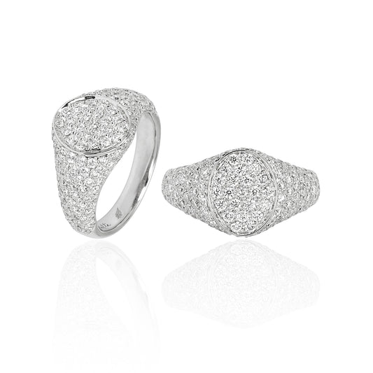 Les Petites Chevalières Ring | White Gold & Diamonds | Colette Jewelry
