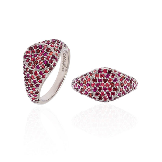 Les Petites Chevalières Pink & Red Sapphire Ring | Colette Jewelry
