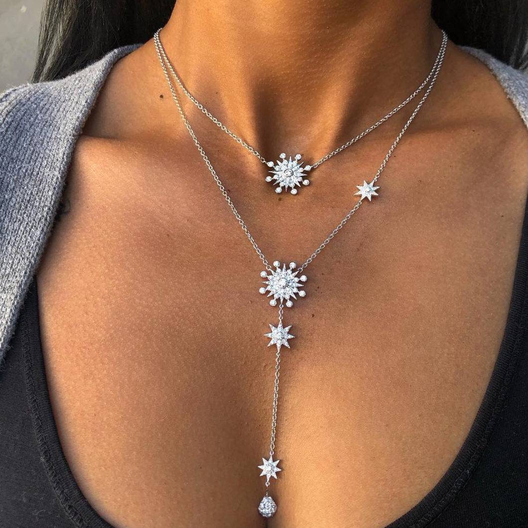 Colette Star Pendant | 18K White & Yellow Gold | Diamond Necklace | Colette Jewelry