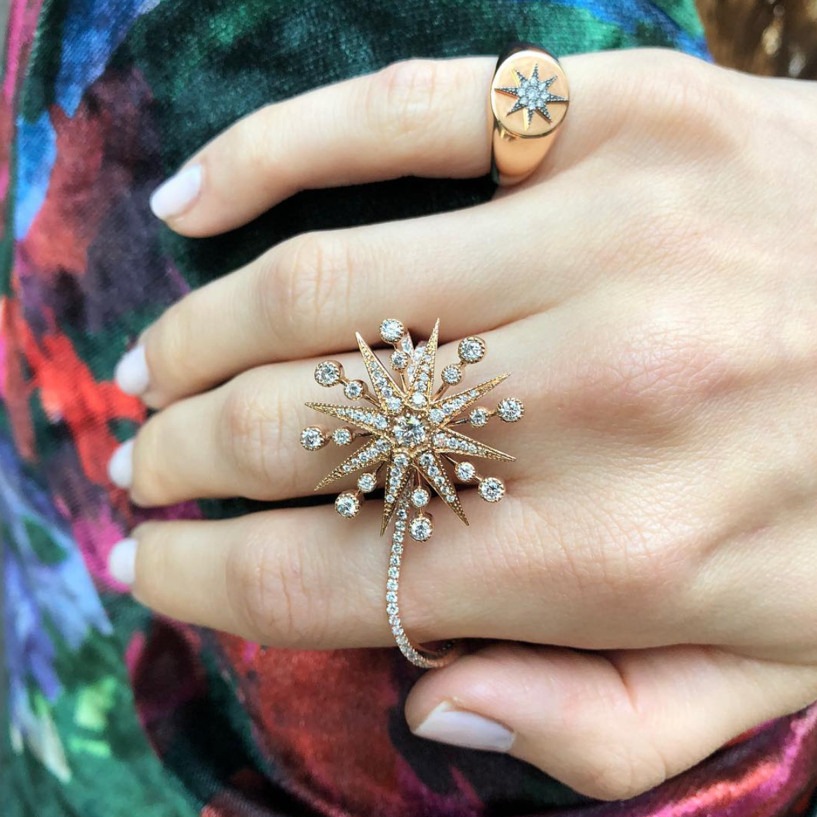 Shooting Star Ring – Diamond & 18K Gold Ring | Colette Jewelry