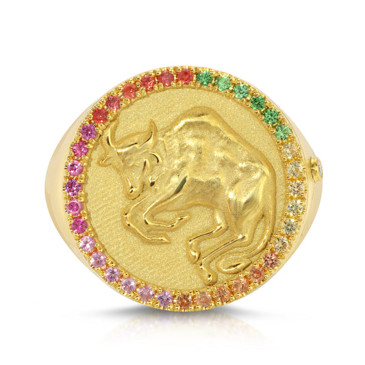 Taurus Ring 18K Gold | Zodiac Fine Jewelry | Colette Jewelry