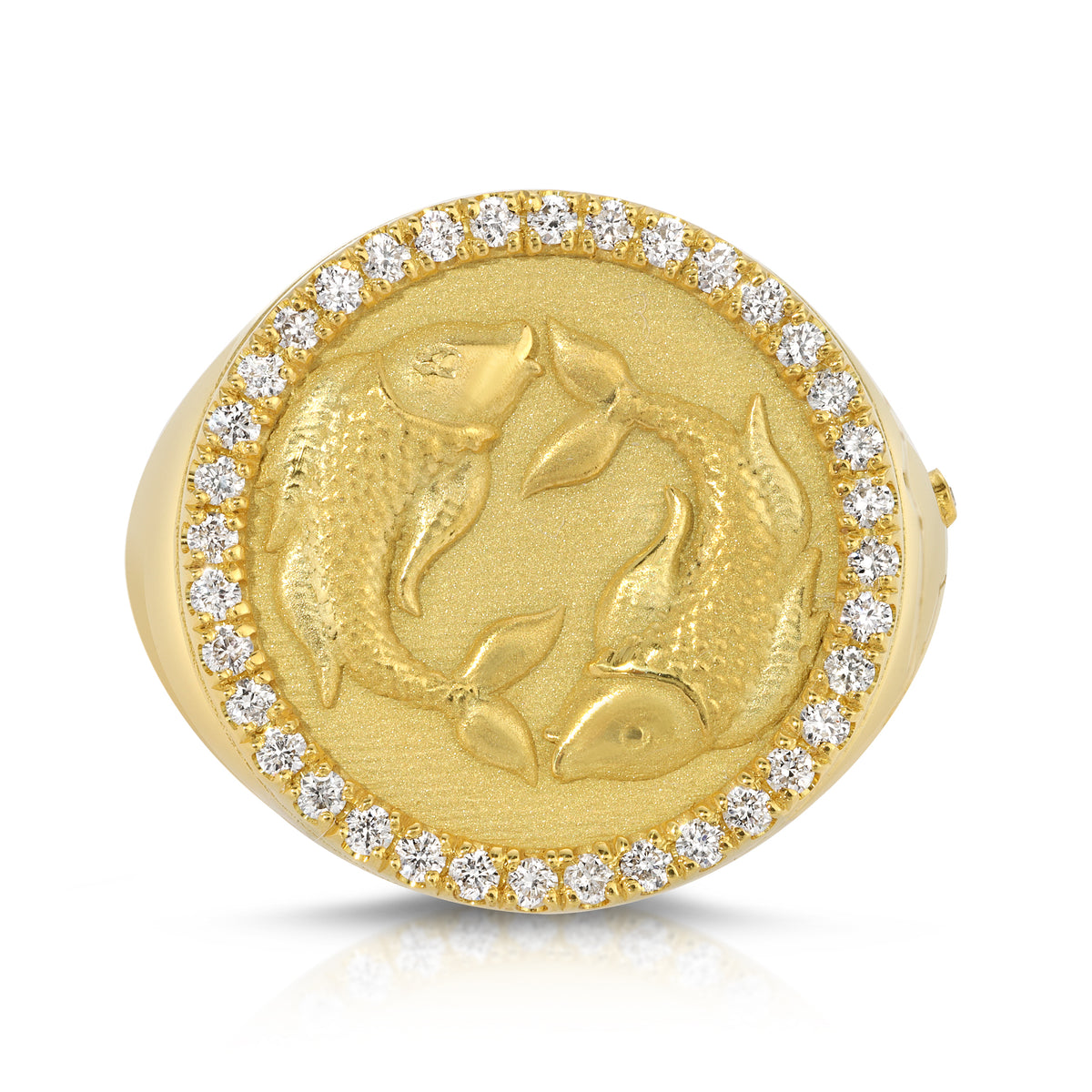 Pisces Ring 18K Gold Diamond Zodiac Colette Jewelry