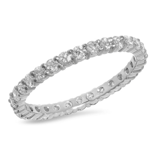 Licentious Eternity Band – Diamond Ring in 18K gold with brilliant-cut diamond — Colette Jewelry