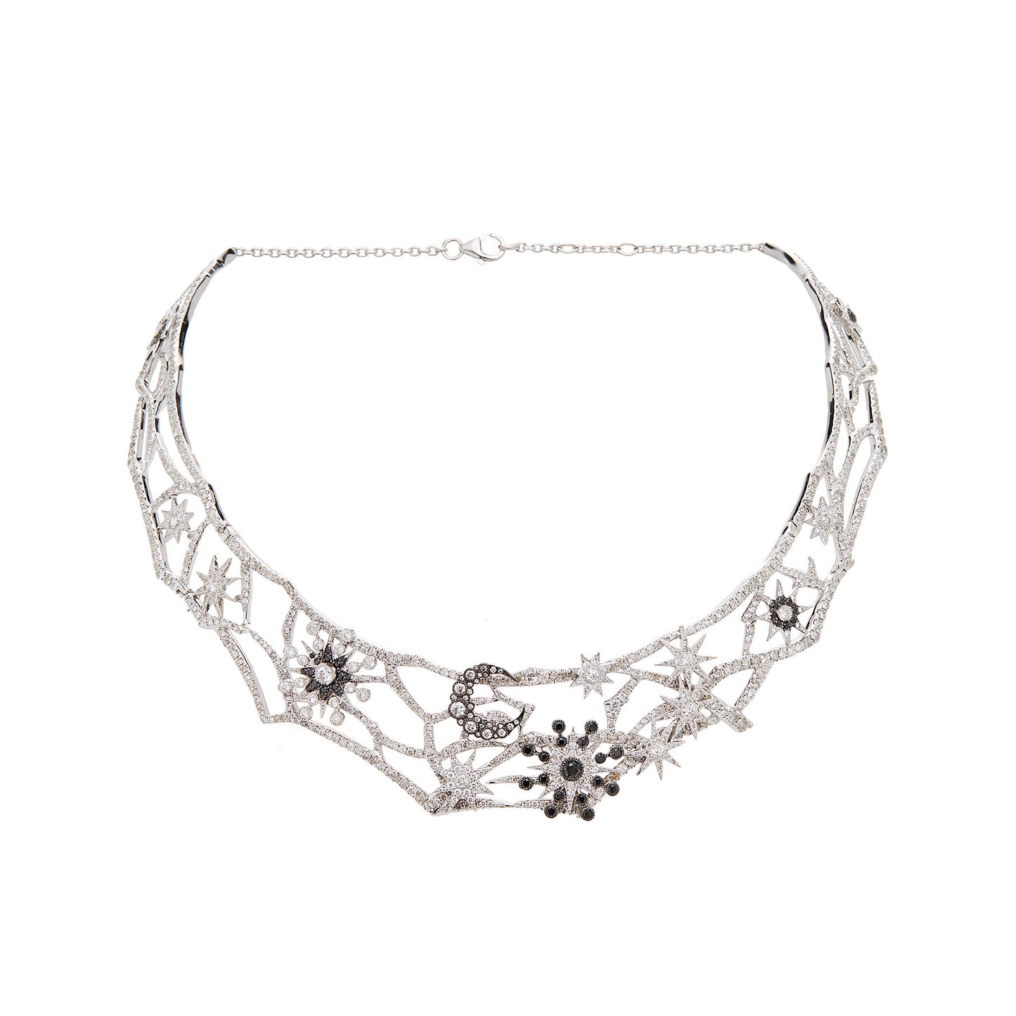 Star and Moon Choker in 18K Gold with Diamonds — Colette Jewelry