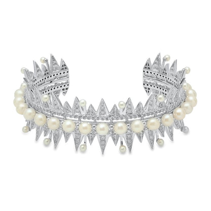 Pearl Spike Cuff Bracelet in 18K Gold — Colette Jewelry