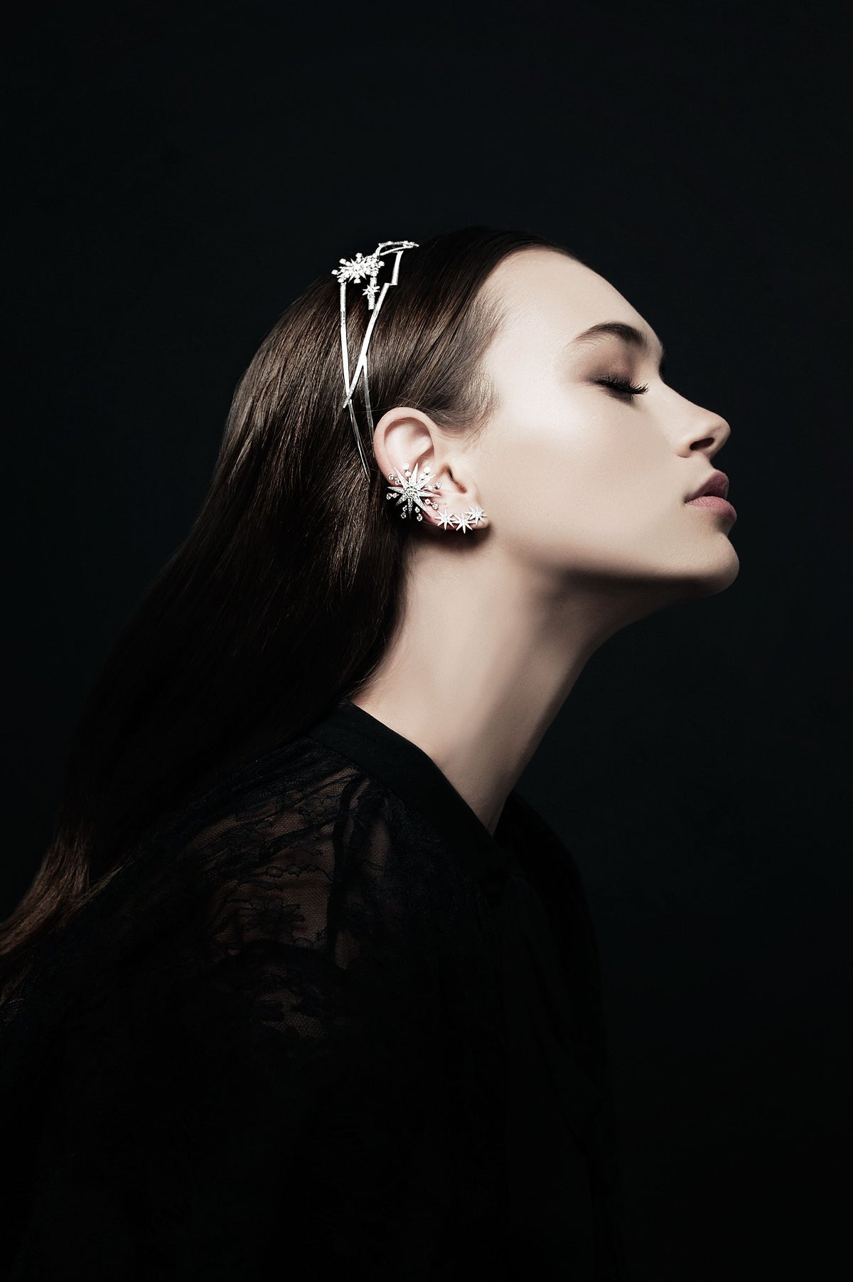 Stars Crown – White Diamond Crown in 18K White Gold | Colette Jewelry