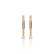 Mini PAIR Trilliant Drop White Diamond  - Three Colors