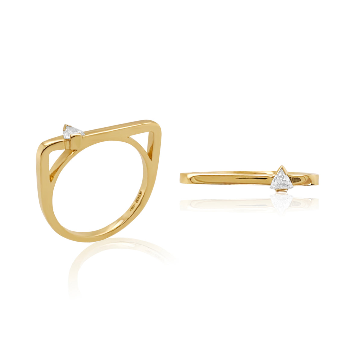 Maasai Square Band Four Colors 18K Gold Ring — Colette Jewelry