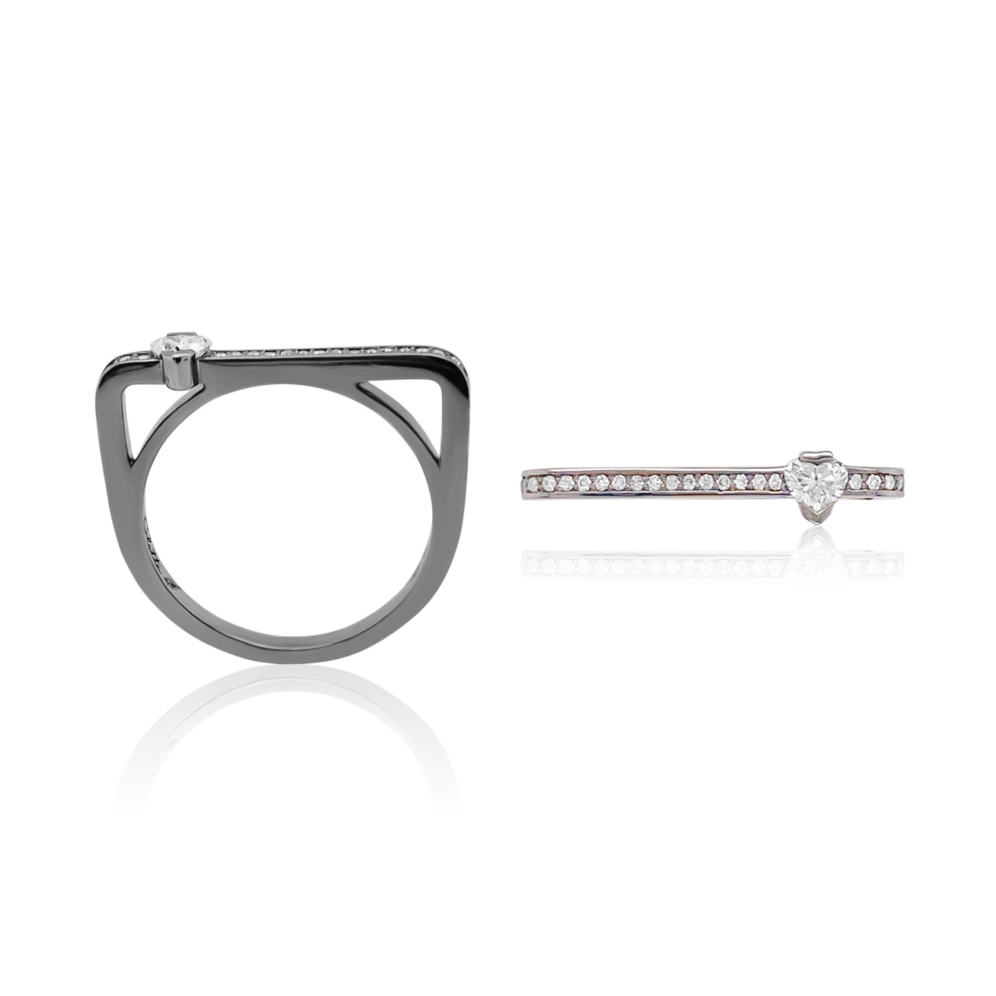 Maasai Pavé Square Band in Four Colors in 18K Gold Ring — Colette Jewelry