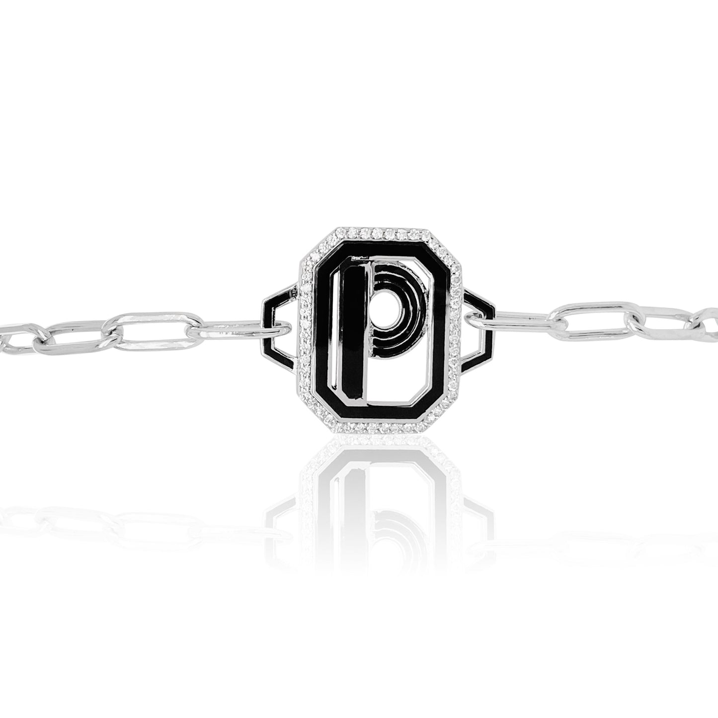 Gatsby Initial Bracelet in 18K Gold – Fifteen Colors | Colette Jewelry