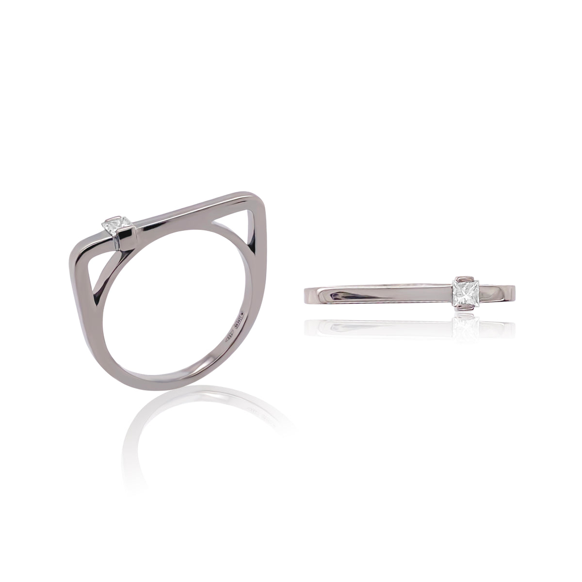 Maasai Square Band Four Colors 18K Gold Ring — Colette Jewelry