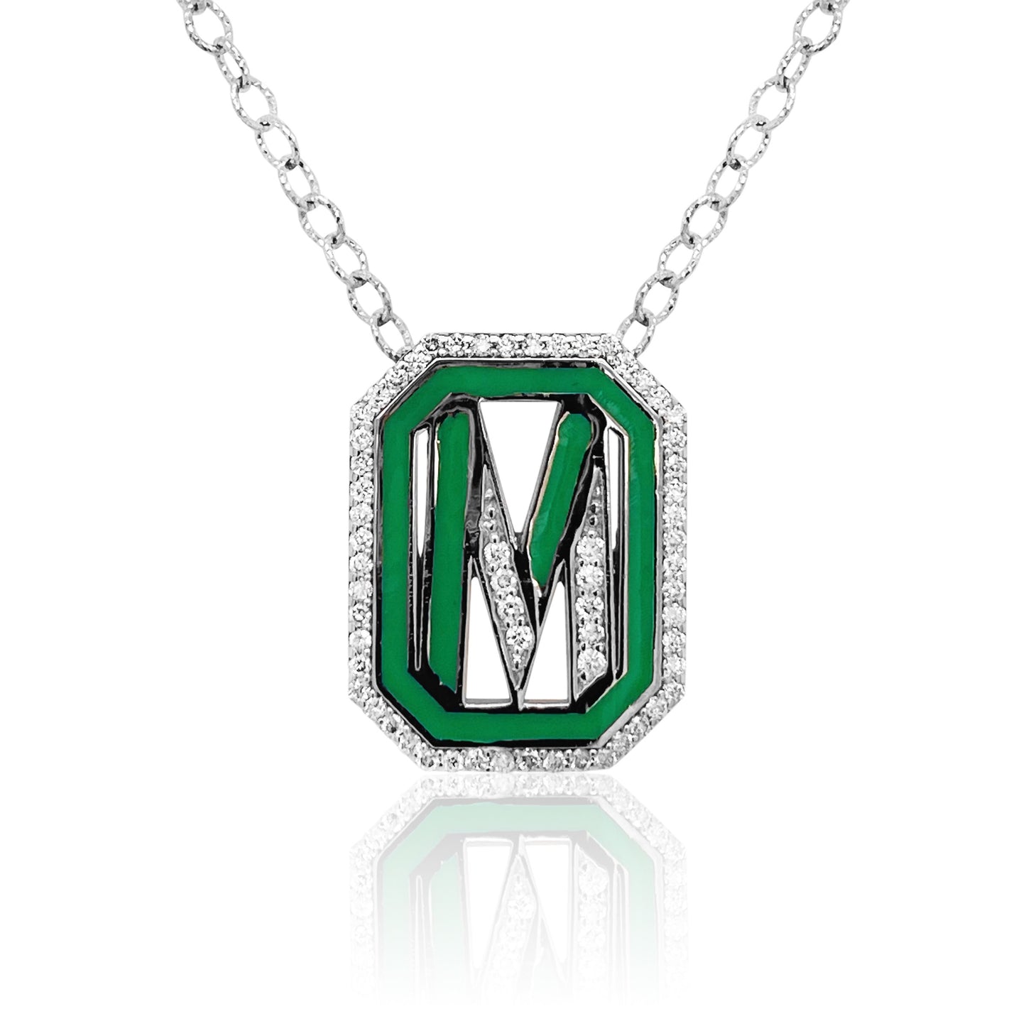 Gatsby Initial Necklace in 18K Gold – 15 Colors | Colette Jewelry