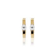 PAIR Mini Hoops Pear Shape WD- Two Colors