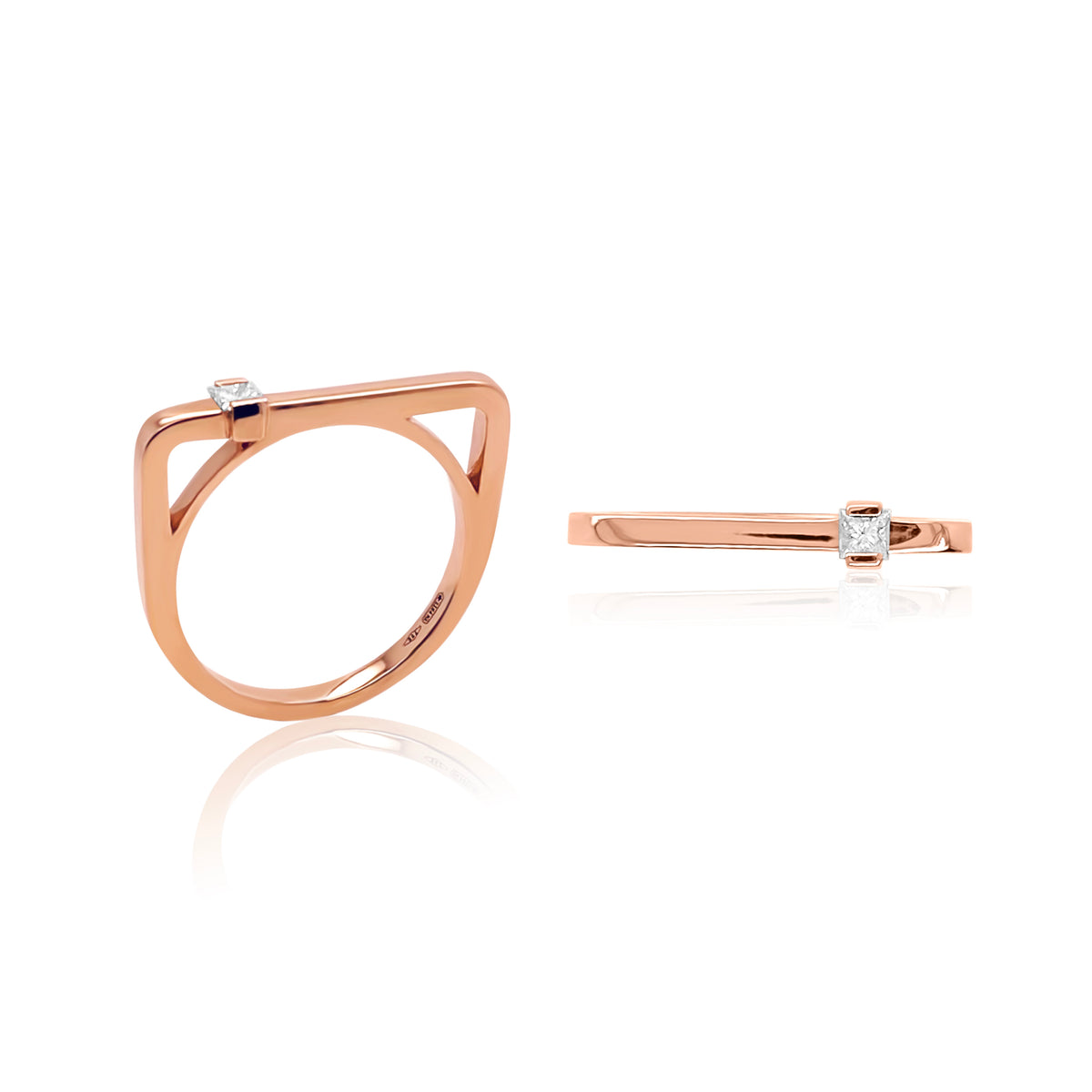 Maasai Square Band Four Colors 18K Gold Ring — Colette Jewelry