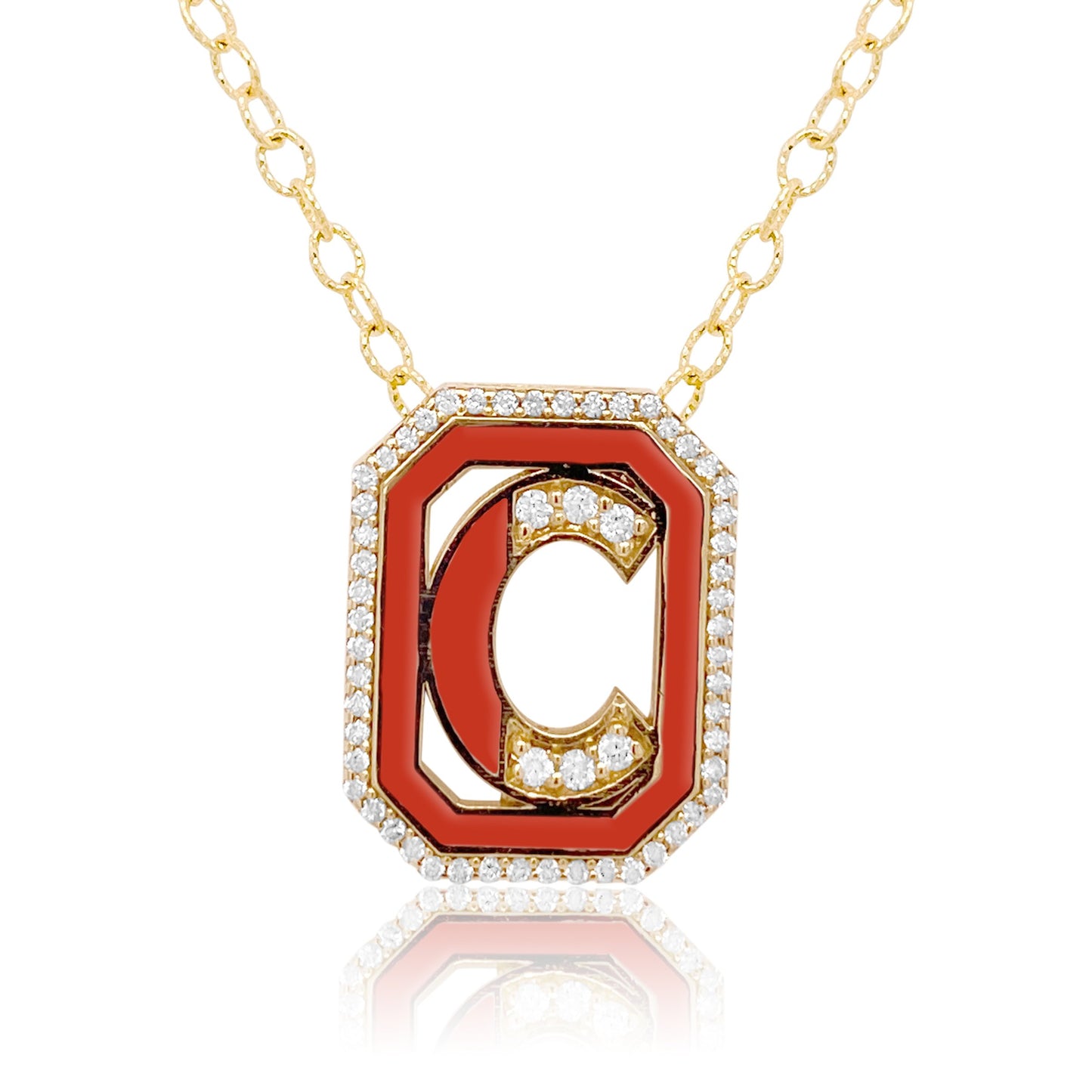Gatsby Initial Necklace in 18K Gold – 15 Colors | Colette Jewelry
