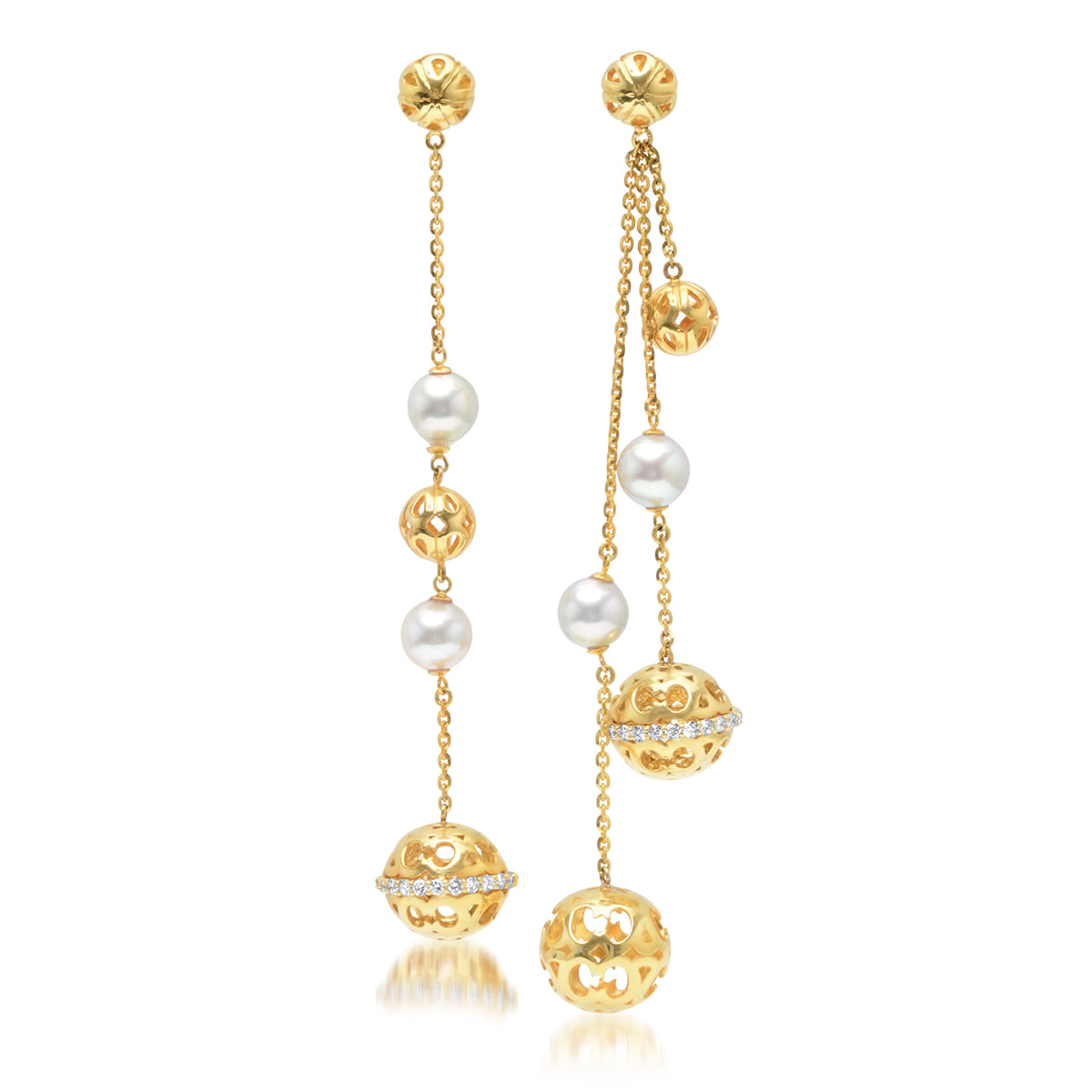 Motif Duster Earrings – 18K Gold & Diamonds | Colette Jewelry