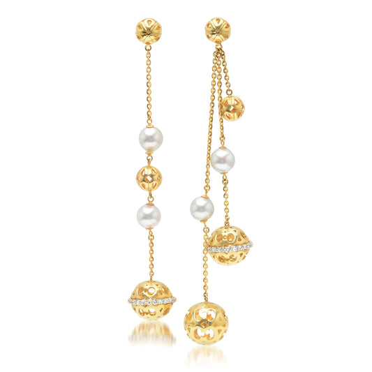 Motif Duster Earrings – 18K Gold & Diamonds | Colette Jewelry