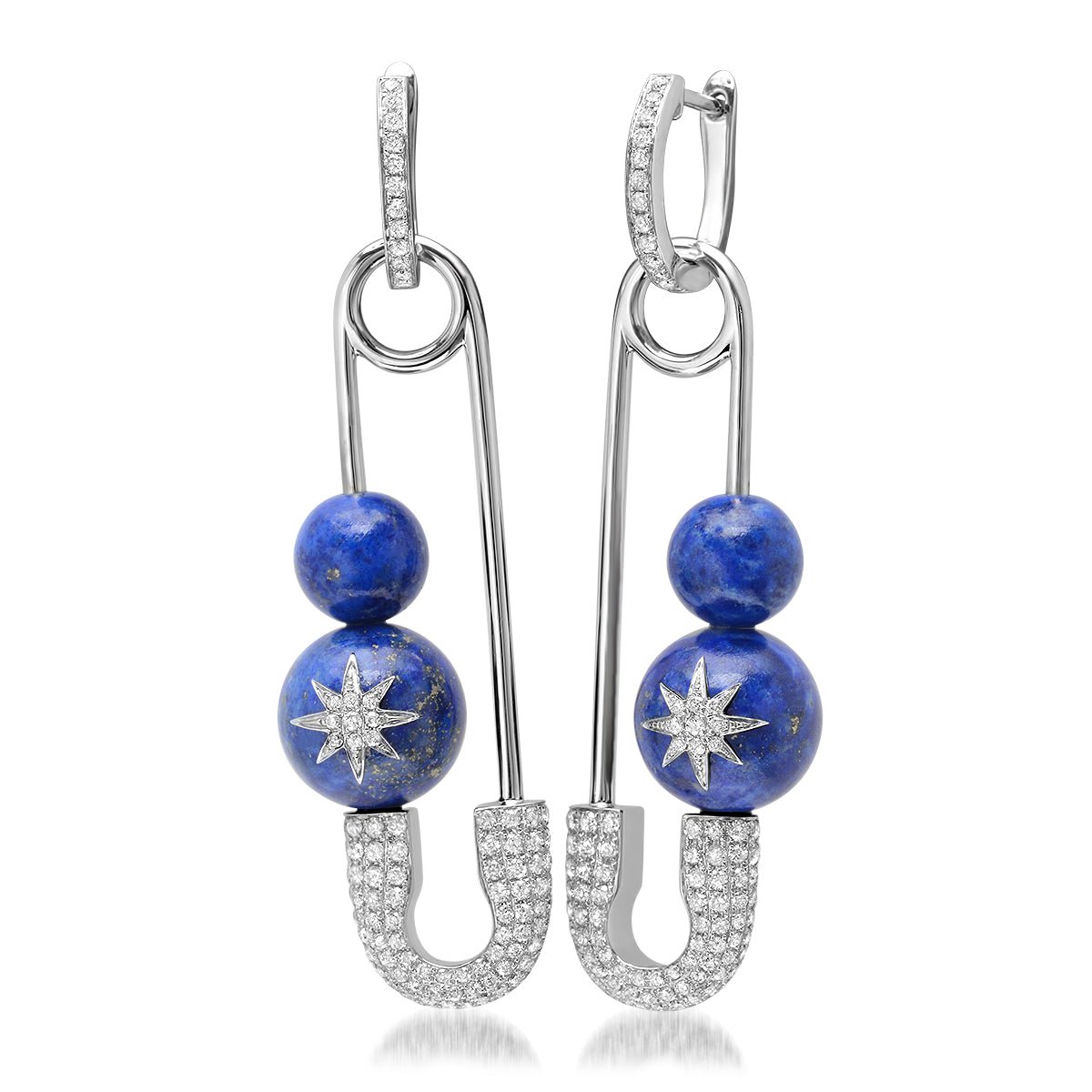 Oberon Stud Earrings in 18K Gold & Diamonds with brilliant-cut diamond — Colette Jewelry