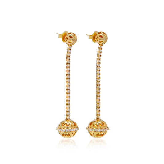 Marrakech Long Earrings – 18K Gold & Diamonds | Colette Jewelry