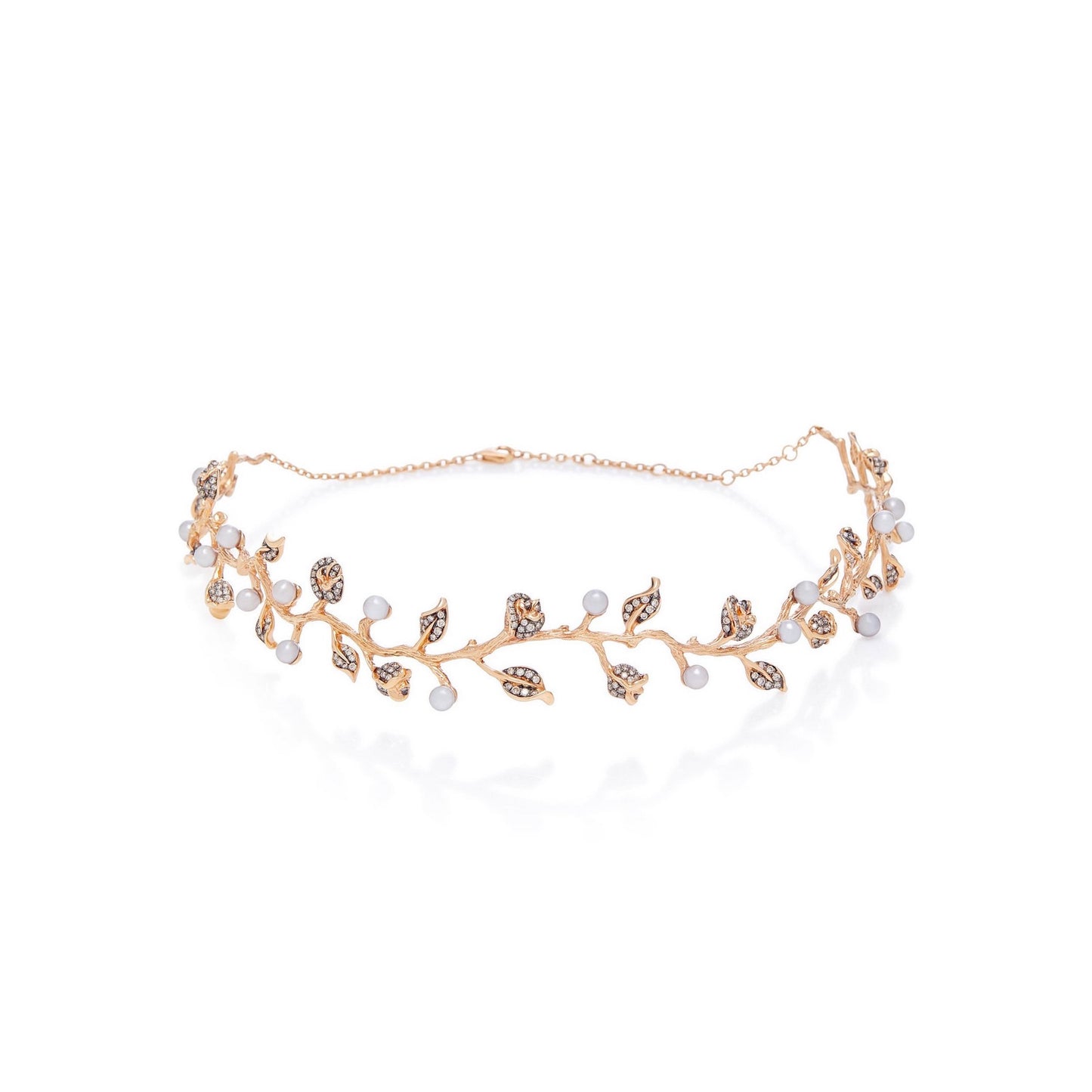 Thistles Choker — 18K Gold & Diamond Necklace | Colette Jewelry