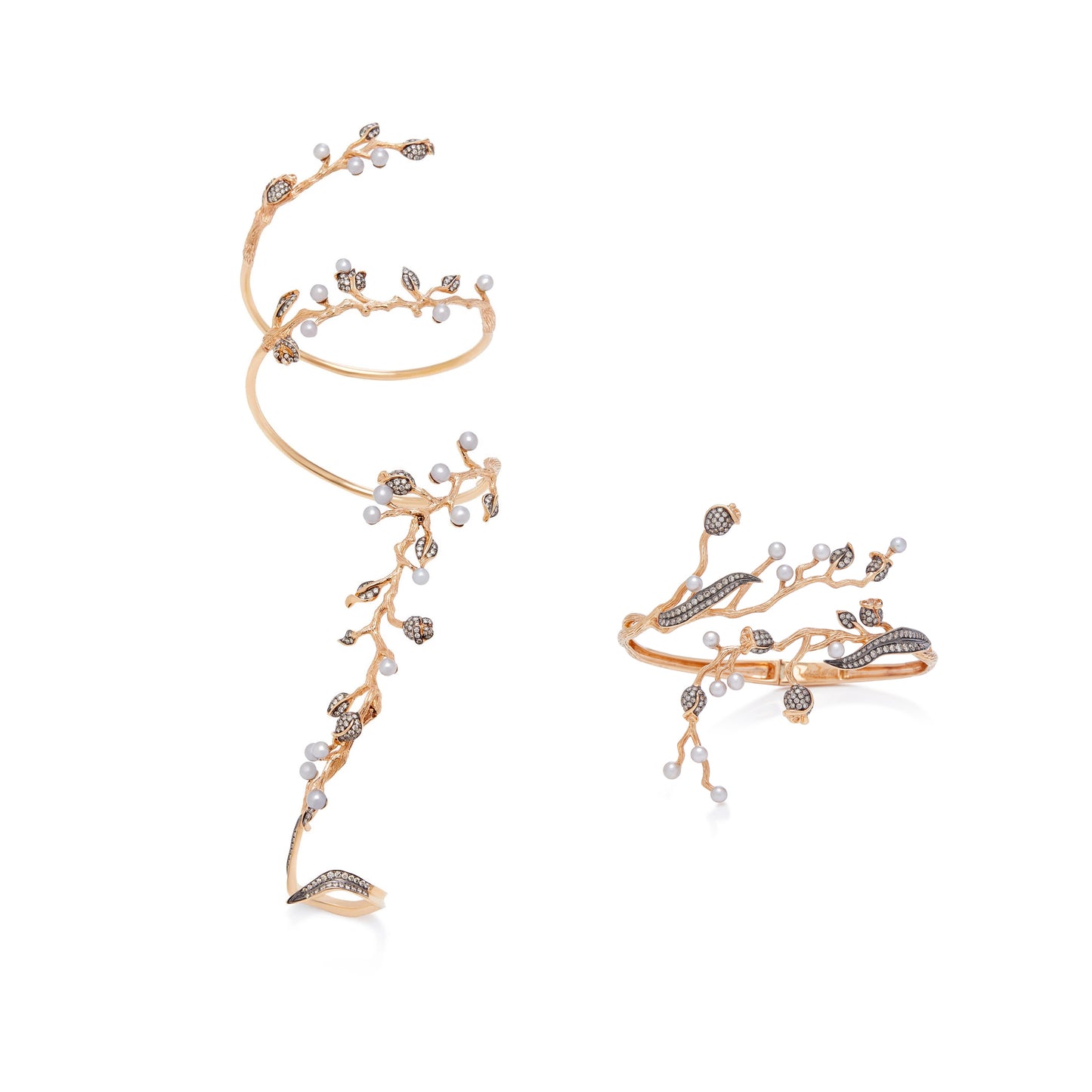 Two-Piece Climbing Thistles Arm Wrap | 18K Gold | Colette Jewelry