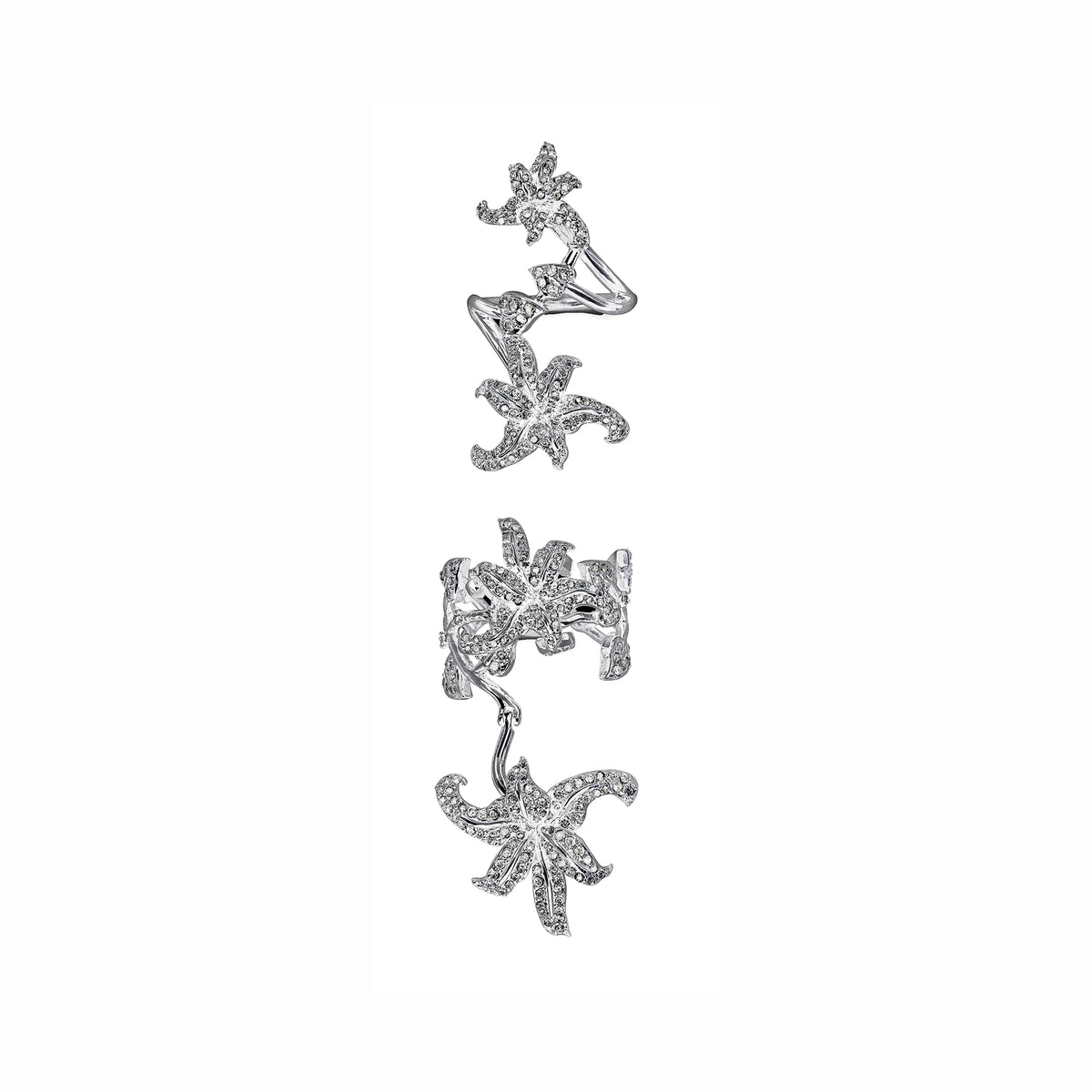Lilies 2-Piece Ring in 18K Gold — Colette Jewelry