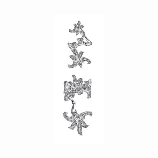 Lilies 2-Piece Ring in 18K Gold — Colette Jewelry